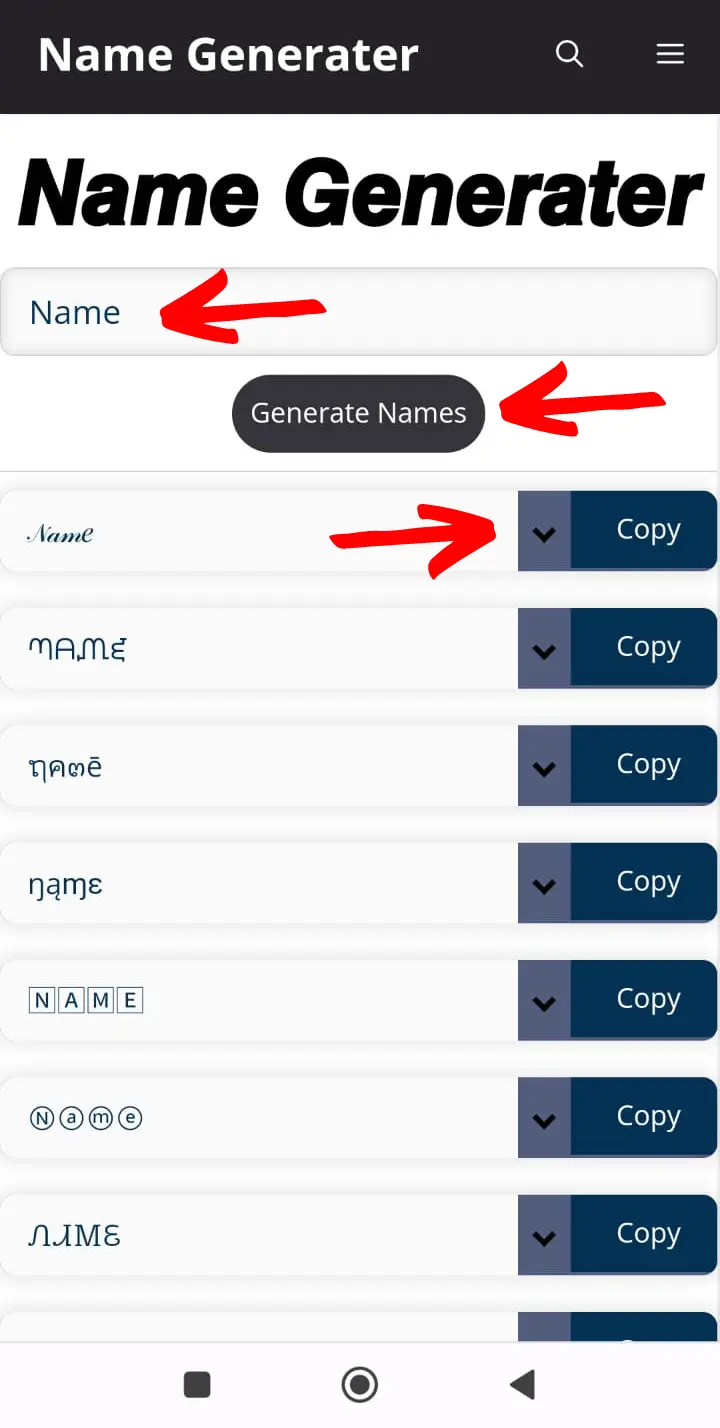 visit name generater website